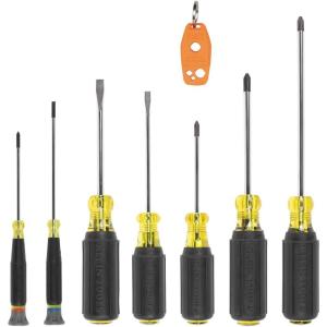 imageKlein Tools 85808 8Piece Screwdriver Set Made in USA Precision Machined Tips 4 Phillips 3 Slotted MagnetizerDemagnetize