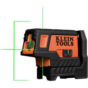imageKlein Tools 93MCLPG Compact SelfLeveling Laser Level with Plumb Spot Bright Green Cross Line 75Foot Range Laser Class 2 Power Output amplt1mW Magnetic Mount