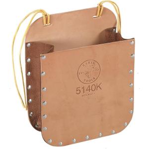 imageKlein Tools 5140K Leather Tool Bag Riveted with Pliable Gussets for Expansion 9 x 7 x 325Inch Includes Leather Strap